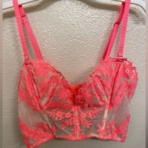 NWT Dream Angels Victoria’s Secret Pink Mesh Bustier